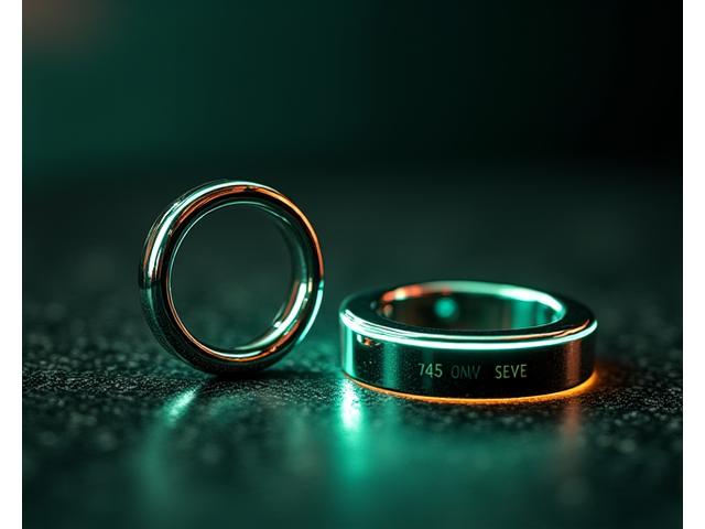 Un anello Oura e un dispositivo WHOOP posizionati accanto a un'interfaccia digitale che mostra dati di sonno e recupero.